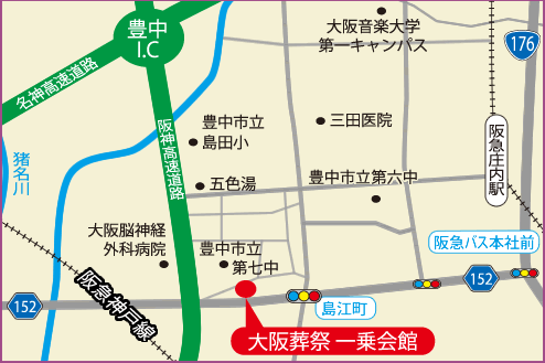 一乗会館への地図